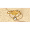 Brass Crystal Rhinestone Cuff Toe Rings FS-WG20A77-02-1