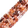 Natural Red Hematoid Quartz/Ferruginous Quartz Beads Strands G-K245-A01-02-1