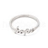 Non-Tarnish 304 Stainless Steel Word Hope Adjustable Ring RJEW-L107-027P-2