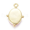 Golden Plated Brass Enamel Pendants KK-F807-01C-G-2