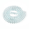 Baking Paint Transparent Glass Beads Strands DGLA-N006-8mm-07-2