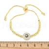 Brass Micro Pave Cubic Zirconia Slider Bracelets for Women BJEW-S158-08G-01-5