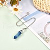 Bullet Natural Gemstone Double Terminated Pointed Pointed Dowsing Pendulums PALLOY-JF00887-4