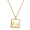 Mother's Day Stainless Steel Family Silhouette Pendant Necklaces for Women RN1397-1-5