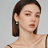 DICOSMETIC 10Pcs Brass Cubic Zirconia Ear Stud Findings KK-DC0004-33-7
