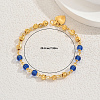 Elegant Brass & Glass Round Beads Link Bracelets for Women ID0127-5