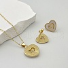 Brass Micro Pave Cubic Zirconia & Shell Jewelry Set FS-WG29B10-03-2