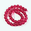 Dyed Round Natural Crackle Quartz Beads Strands G-K084-8mm-02A-1