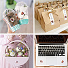 500Pcs Flat Round with Flower Paper Self Adhesive Stickers Rolls DIY-TAC0025-20B-8