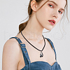 Beebeecraft 2Pcs Braided Round Leather Cord Necklace Making NJEW-BBC0001-19B-01-5