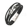 Braided Microfiber Leather Multi-strand Bracelets BJEW-Q010-04A-4