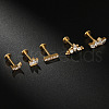 G23 Titanium Micro Pave Clear Cubic Zirconia Threadless Labrets WGF680D-10-3