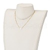 Natural Shell Initial Pendant Necklaces NJEW-JN03298-6