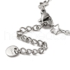 Brass Star Link Chain Bracelets BJEW-L685-03P-3