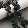 Raw Rough Natural Moss Agate Beads Strands G-Z087-B11-1
