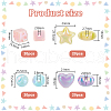   4 Styles UV Plating Acrylic Beads MACR-PH0001-84-4