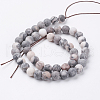 Natural Pink Zebra Jasper Beads Strands X-G-J376-46F-4mm-2