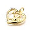 Brass Micro Pave Cubic Zirconia Pendants KK-F896-02G-2