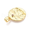 Brass Micro Pave Cubic Zirconia Pendants KK-T070-37G-2