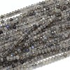 Natural Labradorite Rondelle Bead Strands G-O095-05-A-1