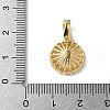 Brass Micro Pave Clear Cubic Zirconia Stud Earring Findings KK-D369-04G-3