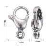 Tarnish Resistant 304 Stainless Steel Lobster Claw Clasps X-STAS-AB12-4