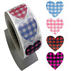 Heart with Tartan Paper Stickers HEAR-PW0001-174-1