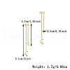 S925 Sterling Silver Star with Moon Tassel Stud Earrings NT3098-1-2
