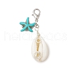 Natural Shell Pendant Decorations HJEW-JM02923-02-4