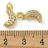 Rack Plating Brass Micro Pave Clear Cubic Zirconia Charms KK-Z067-23G-08-3