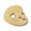 304 Stainless Steel Filigree Pendants STAS-E501-07G-2