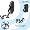 GOMAKERER 25 Yards Polyester Striped Ribbons OCOR-GO0001-29A-5