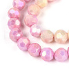 Electroplate Glass Beads Strands EGLA-T021-8mm-15-04-3