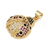 Brass Micro Pave Cubic Zirconia Pendants KK-A260-07A-G-2