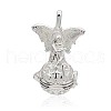 Silver Color Plated Brass Hollow Round Cage Pendants KK-J250-17S-1