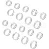 Unicraftale 12Pcs 6 Size Grooved Plain 304 Stainless Steel Finger Ring for Couple Lovers RJEW-UN0001-13-1