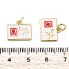 Brass Enamel Charms KK-H206-12G-3