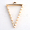 Rack Plating Alloy Triangle Open Back Bezel Pendants X-PALLOY-S047-09C-FF-2