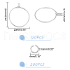 Unicraftale 120Pcs 316 Surgical Stainless Steel Hoop Earring Findings STAS-UN0043-03-4