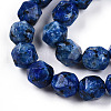 Dyed Natural Sesame Jasper Beads Strands G-T139-8mm-47G-3
