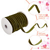 HOBBIESAY 1 Roll Single Face Velvet Ribbon SRIB-HY0001-08A-5
