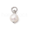 Natural Cultured Freshwater Pearl Potato Charms PALLOY-JF03920-01-3