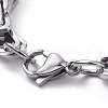 Unisex 201 Stainless Steel Byzantine Chain Bracelets BJEW-E372-01C-4