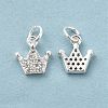 Rack Plating Brass Micro Pave Clear Cubic Zirconia Pendants KK-E081-14S-3
