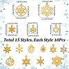 SUNNYCLUE 150Pcs 15 Styles Alloy Pendants FIND-SC0012-03-2
