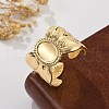 Brass Cuff Rings for Women RJEW-B119-10G-1