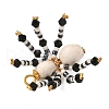 Halloween Theme Dyed Synthetic Turquoise & Glass Seed Beads Pendants PALLOY-MZ00774-03-6