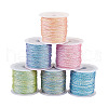 Beadthoven 6Rolls 6 Colors 12-Ply Polyester Cords OCOR-BT0001-05-9