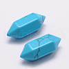 Dyed Faceted No Hole Howlite Beads G-K034-20mm-03-1