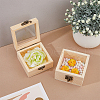 DICOSMETIC 2Pcs Wooden Storage Boxes WOCR-DC0001-01B-5